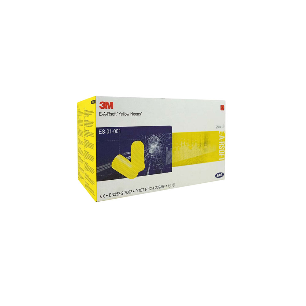 Bild 1 3M - E-A-R™ SOFT Yellow Neons Gehörschutzstöpsel - Box a 250 Paar - EN 352-2 Norm